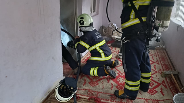 Siirt'te müstakil evde yangın