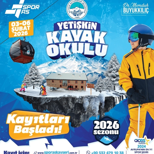 Spor A.Ş. Yetişkin Kayak Okulu kayıtları başladı