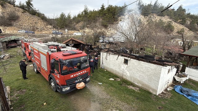 Karabük'te ahırda çıkan yangında 2 köpek öldü