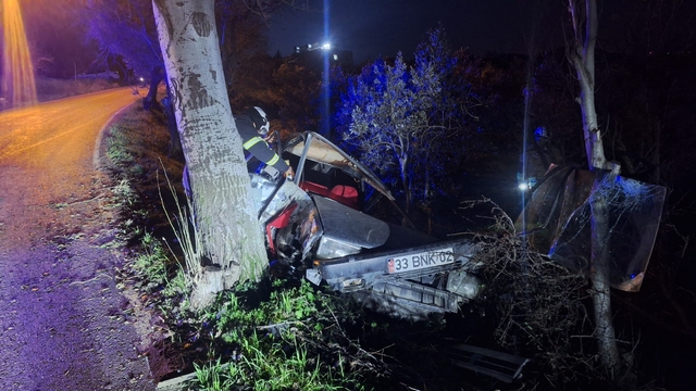 Hatay'da ağaca çarpan otomobilin sürücüsü yaralandı