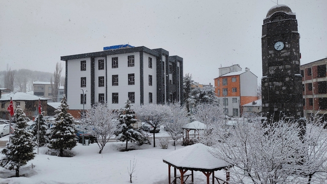 Başçiftlik ilçesinde kar yağışı etkisini sürdürüyor