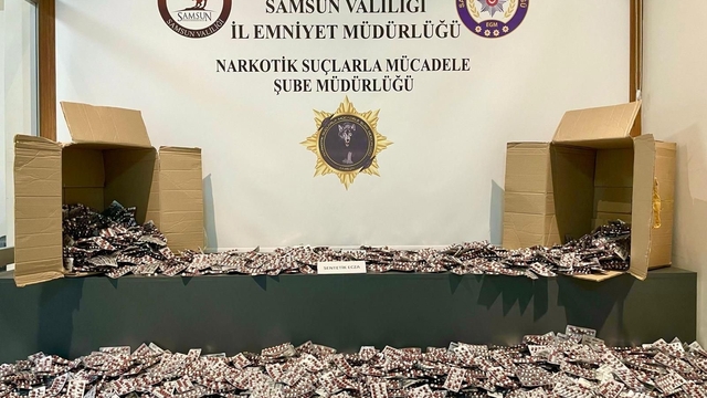 Samsun'da 80 bin 160 uyuşturucu hap ele geçirildi
