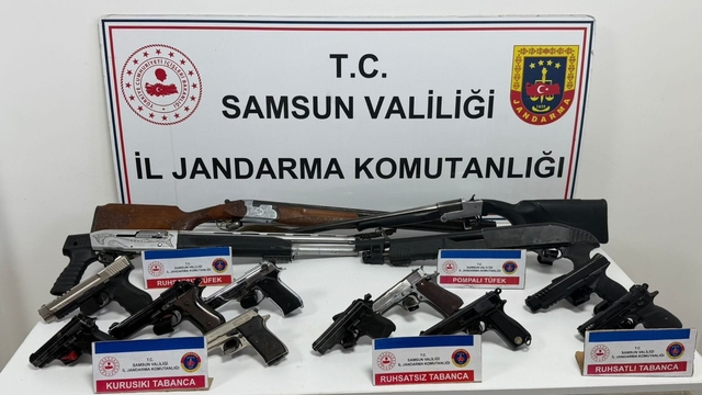 Samsun'da sosyal medyadan havaya ateş ettiği belirlenen 6 zanlı yakalandı