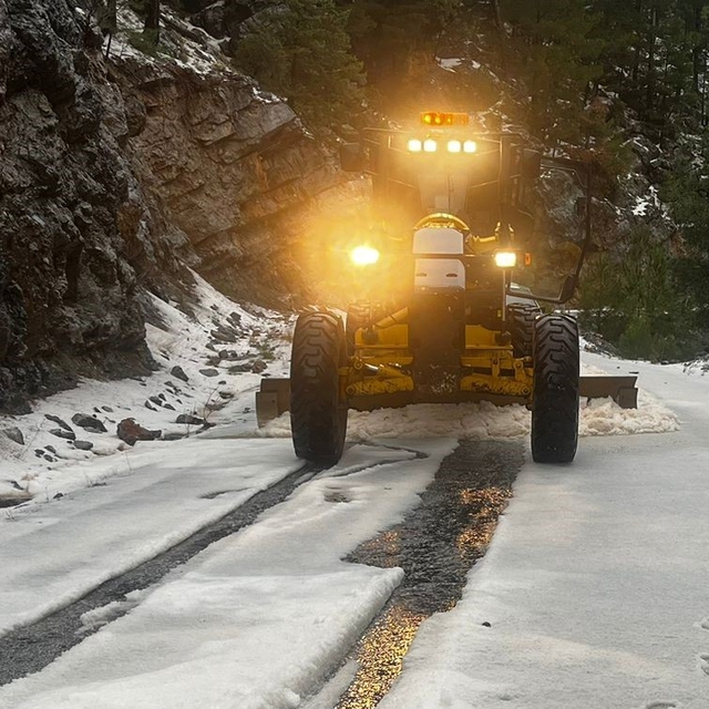 Alanya kırsalında ekiplerin kış mesaisi sürüyor