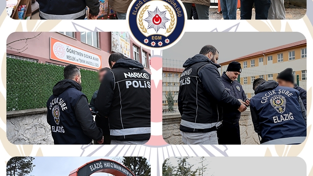 Elazığ'da 233 okul önü ve çevresi denetlendi