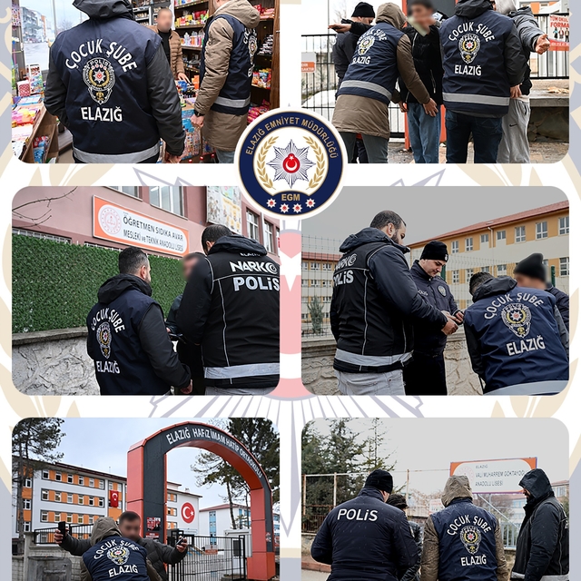 Elazığ'da 233 okul önü ve çevresi denetlendi