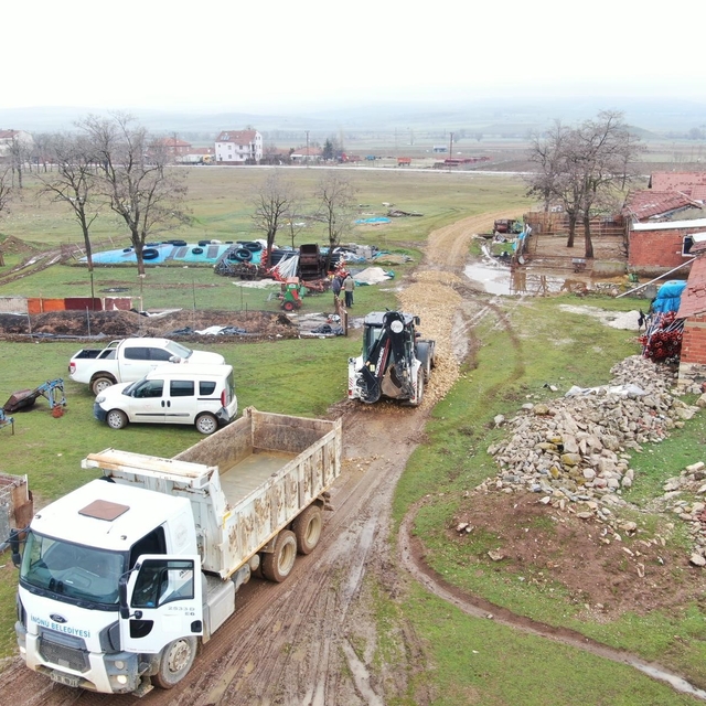 İnönü Belediyesi'nden ulaşım altyapısına iyileştirme çalışması
