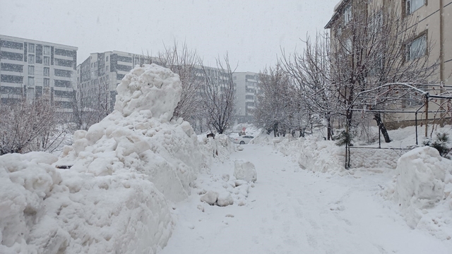 Bitlis'te kar yağışı yeniden etkili olmaya başladı