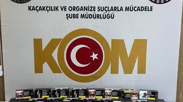 Samsun'da 11 bin 200 adet makaron ele geçirildi