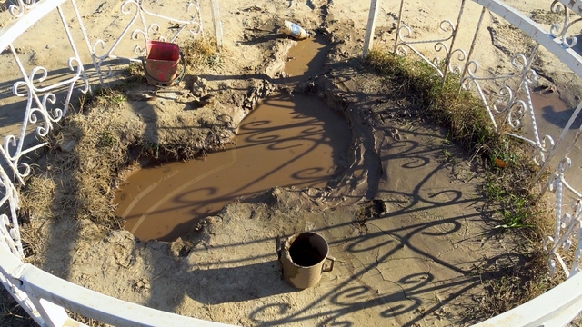 Karaman'da mezarlıkta çıkan yağlı çamurun şifa dağıttığına inanılıyor