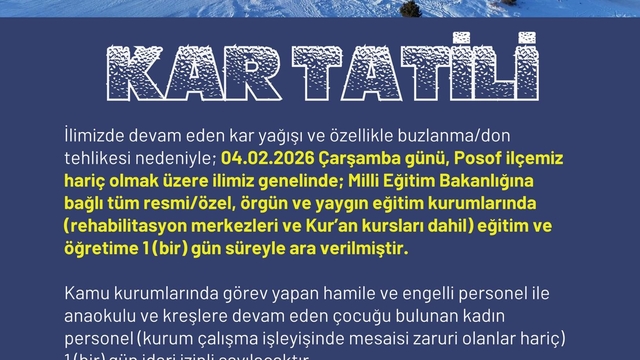 Ardahan'da eğitime kar engeli