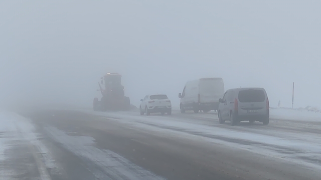 Van'da 40 yerleşim yerinin yolu kapalı
Kurubaş Geçidi'nde yoğun kar yağışı ve sis etkili oldu
