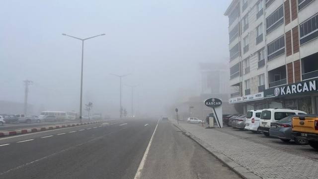 Tavşanlı'da yoğun sis nedeniyle görüş mesafesi düştü