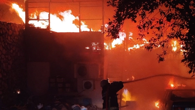 Alanya'da piknik işletmesinde yangın korkuttu