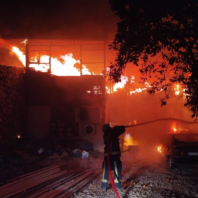 Alanya'da piknik işletmesinde yangın korkuttu