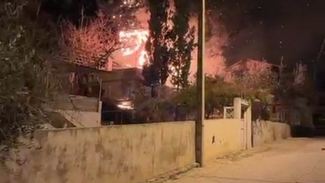 Adana'da ev yangını