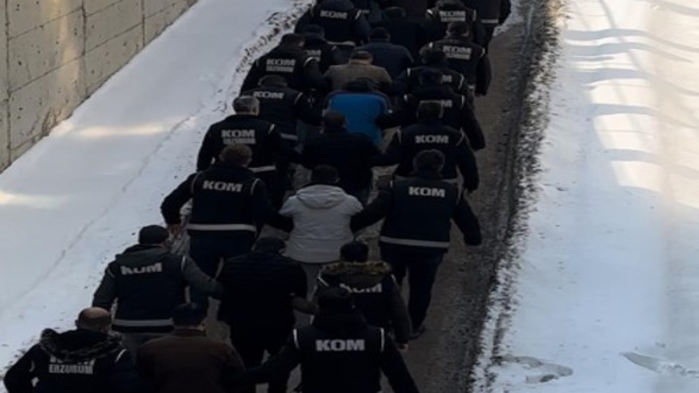 Erzurum'da kaçakçılık ve organize suç operasyonlarında 24 zanlı tutuklandı