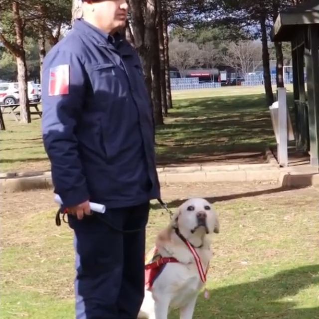 Jandarmanın iz takip köpeği 'Medyum' törenle emekliye ayrıldı