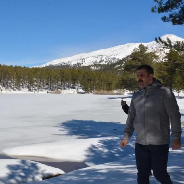 Köyceğiz Gökçeova Göleti dondu