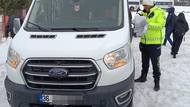 Kars'ta okul servislerine sıkı denetim