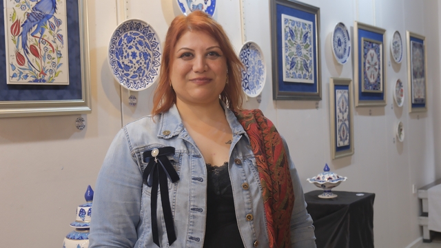 Mersin'de "Lamekan Çiniler" sergisi açıldı