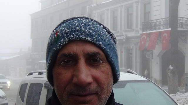 Kars'ın soğuğu kirpik dondurdu