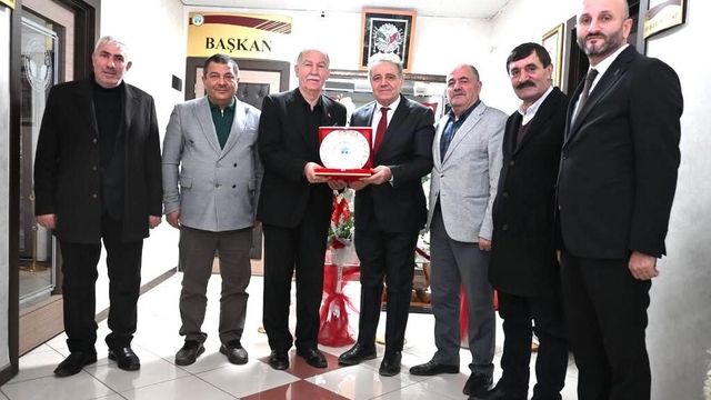ESOB yönetiminden, Tortum Belediye Başkanı Yiğider'e nezaket ziyareti
