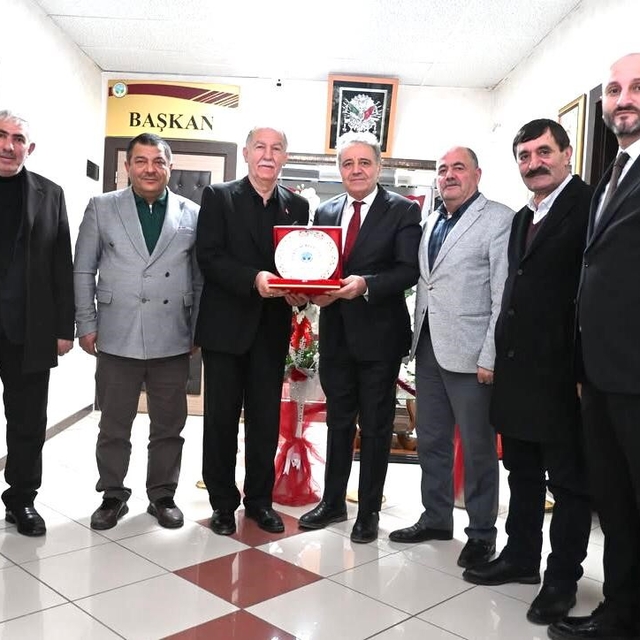 ESOB yönetiminden, Tortum Belediye Başkanı Yiğider'e nezaket ziyareti