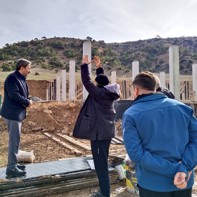 Yusuflar Mahallesi'nde 36 atlık barınak inşaatı hızla yükseliyor