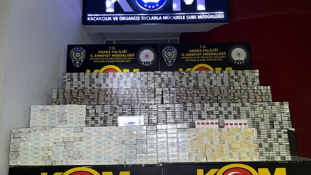Adana'da 14 bin paket kaçak sigara ele geçirildi