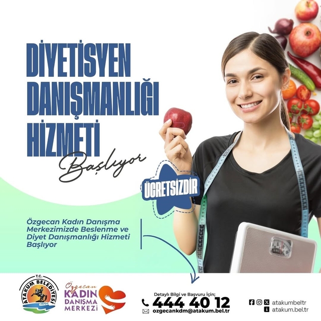 Atakum'da ücretsiz diyet danışma hizmeti