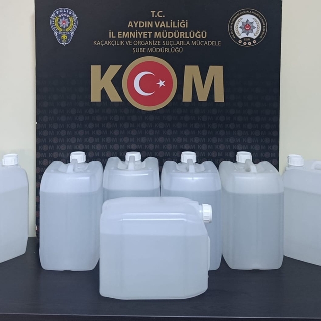 Aydın'da 45 litre etil alkol ele geçirildi