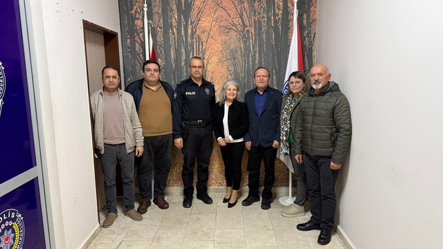 Anamur Gazeteciler Cemiyeti Başkanı Cömertler'den İlçe Emniyet Müdürü Doğanay'a ziyaret