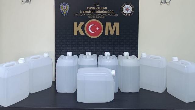 Aydın'da 45 litre etil alkol ele geçirildi