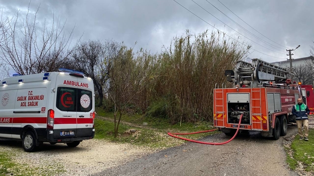 Serik'te tek katlı evde çıkan yangın söndürüldü