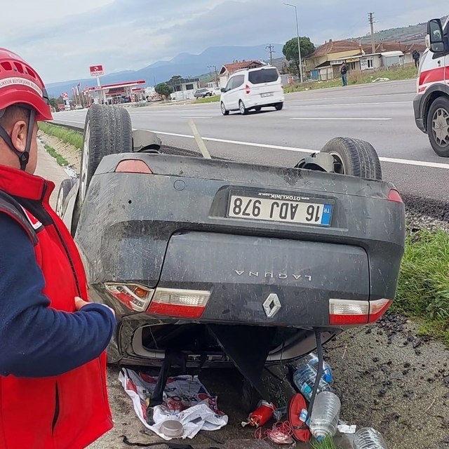 Susurluk'ta tek taraflı trafik kazası: 1 yaralı