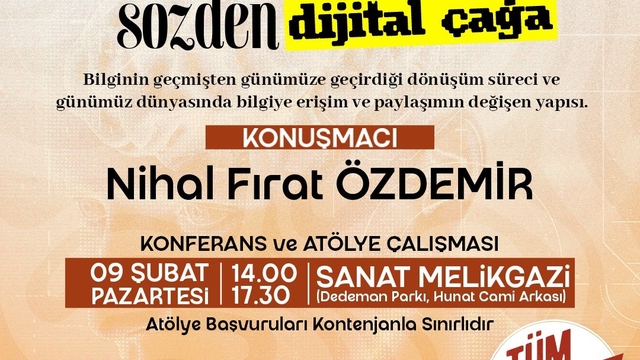 Sanat Melikgazi'de konferans ve atölye bir arada yapılacak