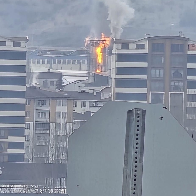 Tokat kereste fabrikasının silosunda yangın
