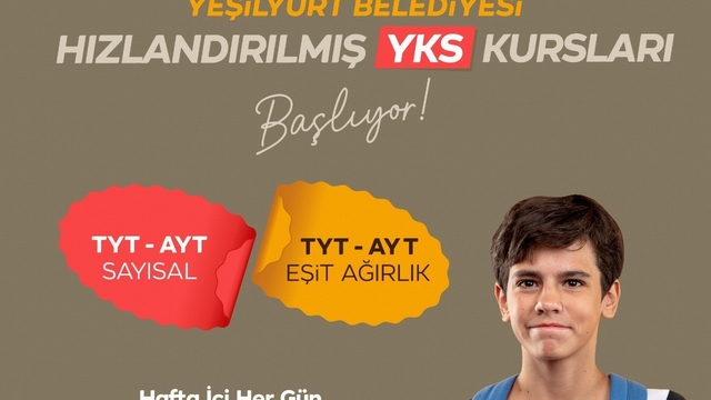 Yeşilyurt Belediyesi "Hızlandırılmış YKS Kursları" başladı