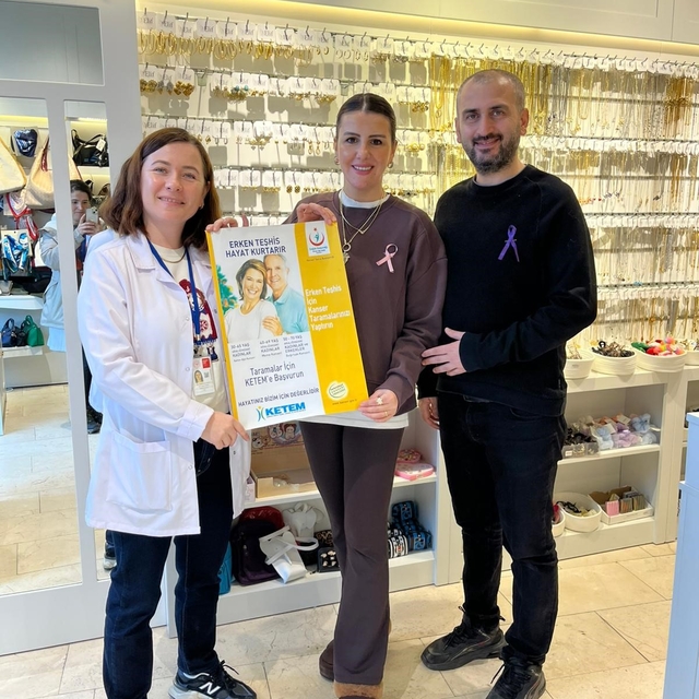 Erken tanı hayat kurtarır mottosu esnaflara anlatıldı