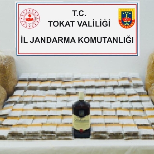 Tokat'ta jandarma kaçak tütün operasyonu düzenledi