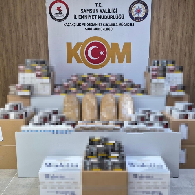 Tütün operasyonunda iş yeri ve depoya baskın