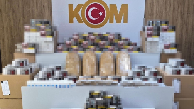 Tütün operasyonunda iş yeri ve depoya baskın