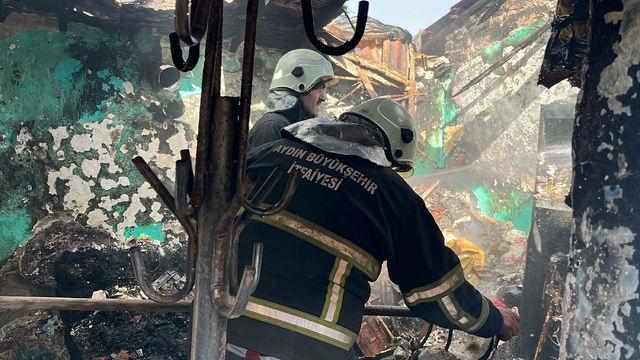 Aydın'da evde çıkan yangında kadını komşuları kurtardı