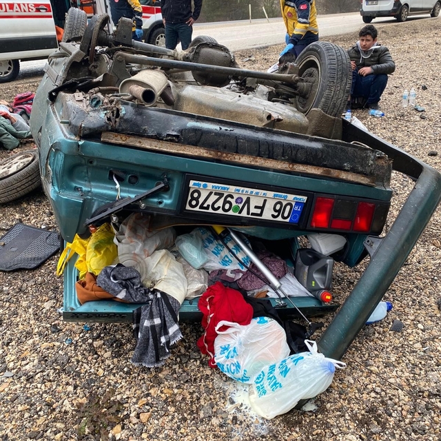 Otomobil takla attı: 4 yaralı