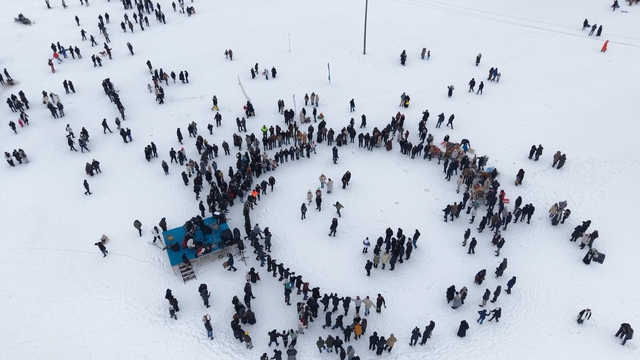 2 bin 400 rakımlı Aydıntepe Yaylası'nda kış festivali coşkusu