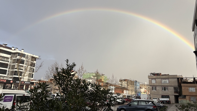 Bursa'da gökkuşağı hayran bıraktı