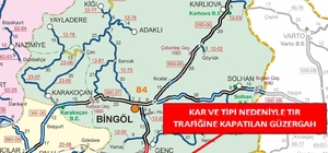 Bingöl-Diyarbakır karayolu tır trafiğine kapandı