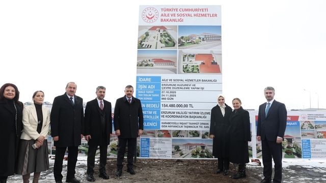 Erzurum'da sosyal hizmet atılımı: Bakan Göktaş huzurevi yapılacak alanı inceledi
