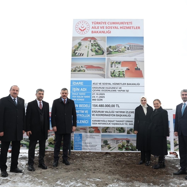 Erzurum'da sosyal hizmet atılımı: Bakan Göktaş huzurevi yapılacak alanı inc...